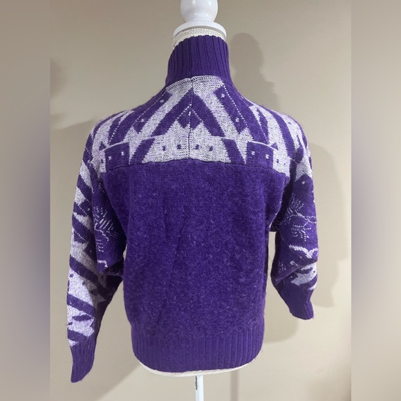 Vintage 80s white stag sweater size medium wool and acrylic - Picture 7 of 9